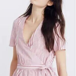 Madewell Pink Striped Blouse